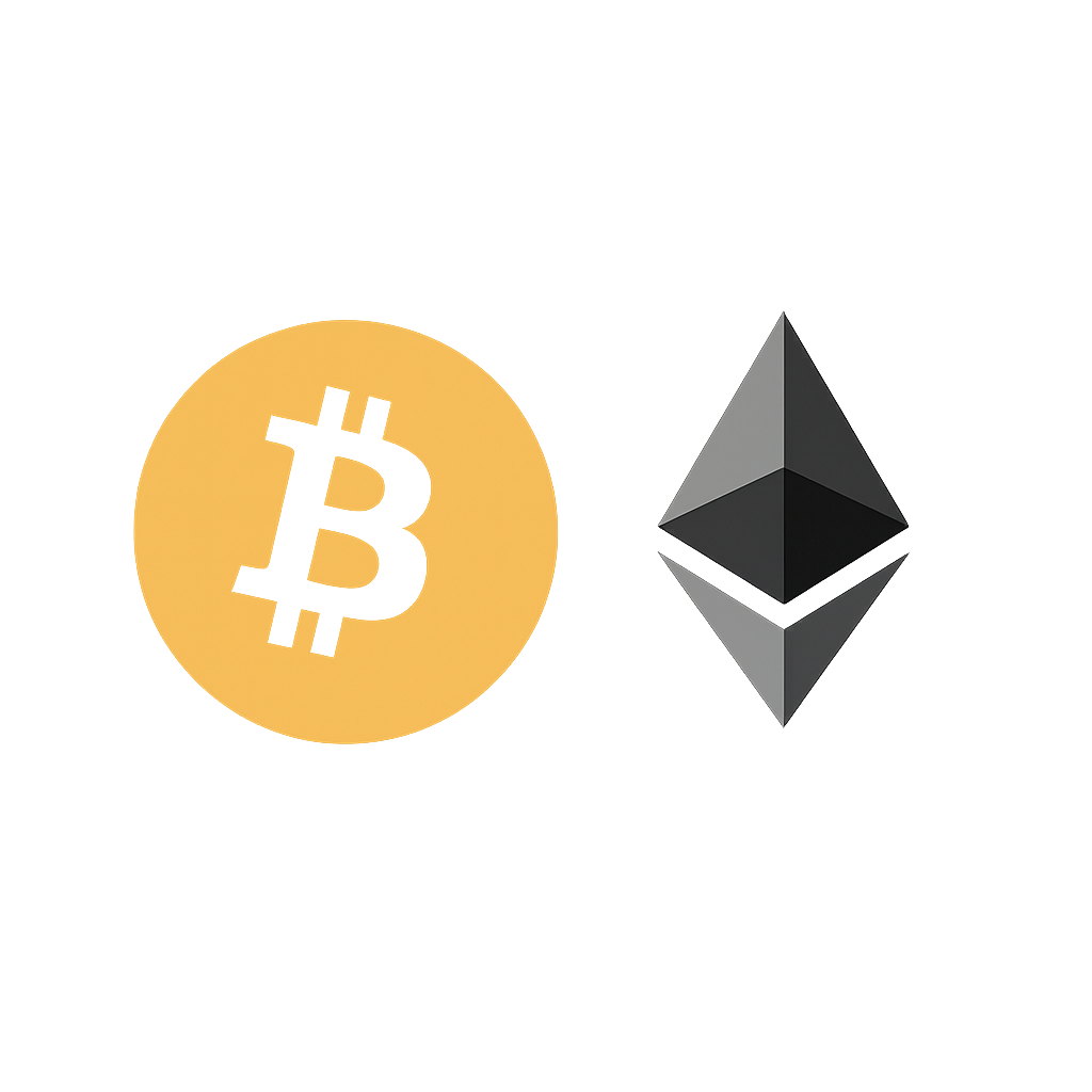 Bitcoin, Ethereum